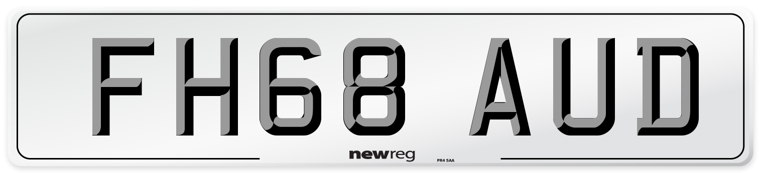 FH68 AUD Number Plate from New Reg